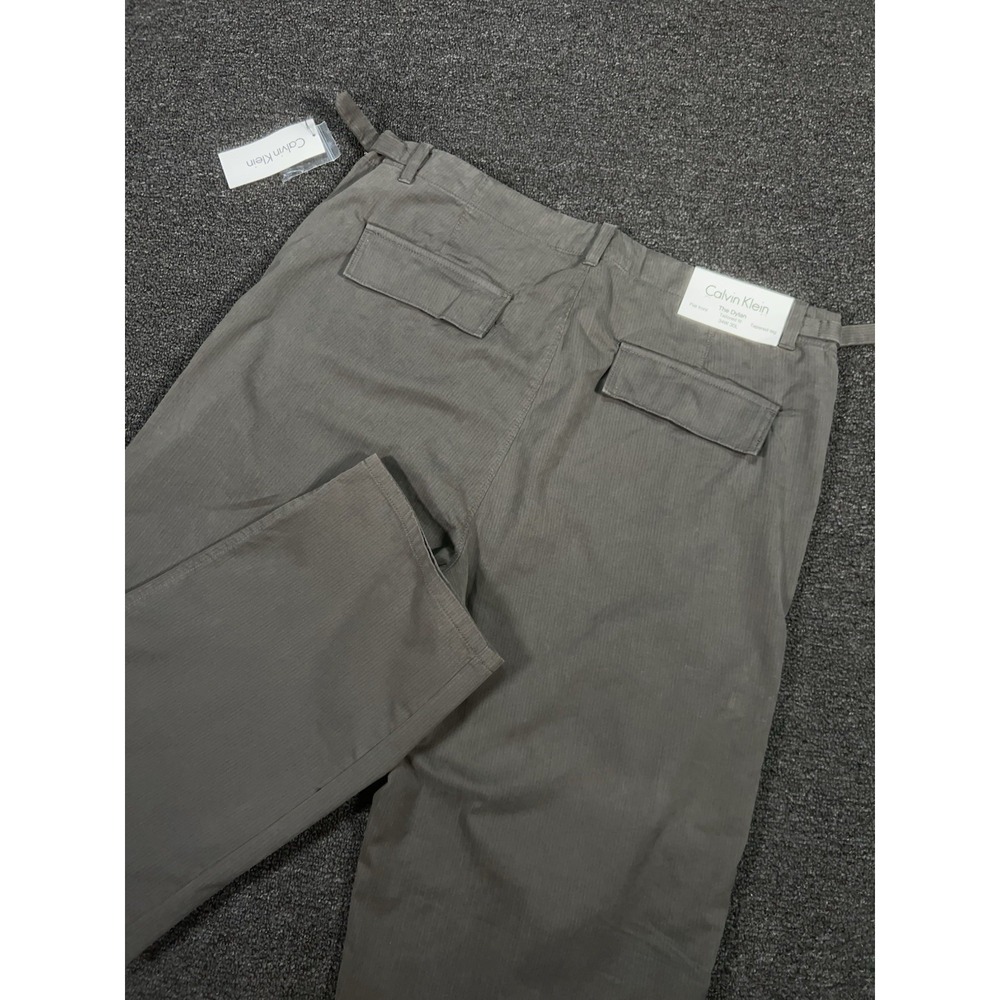 New Calvin Klein Pants Men's 34x30 (Fits 36x30) Gray Dylan Tailored Dress Preppy